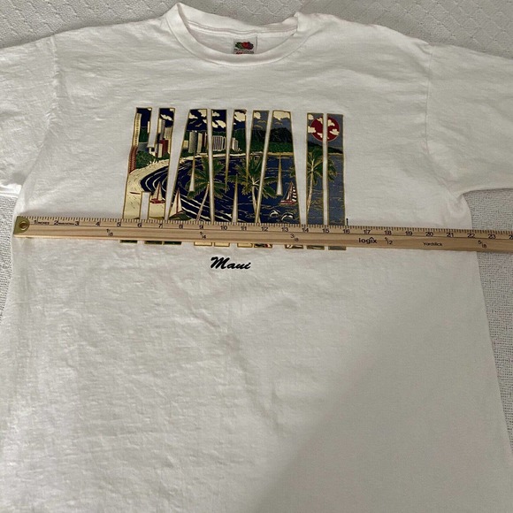 Maui Hawaii Island Graphic T-Shirt Mens Size XL Fruit Of the Loom - Picture 7 of 12